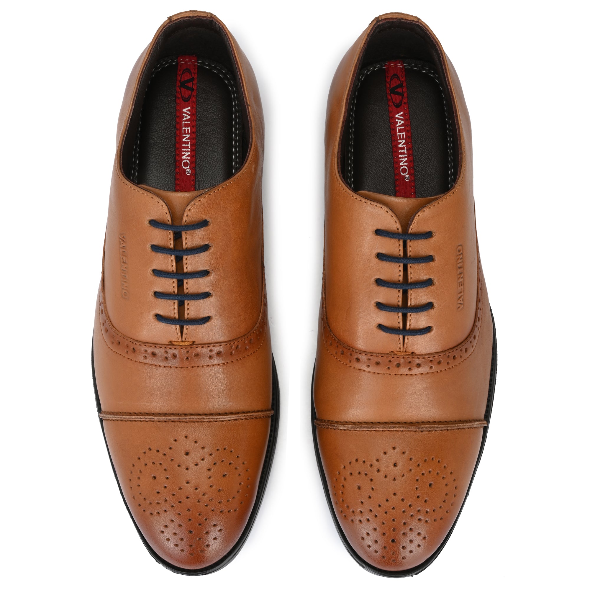COSMO-65 MEN LEATHER TAN FORMAL LACE UP DERBY