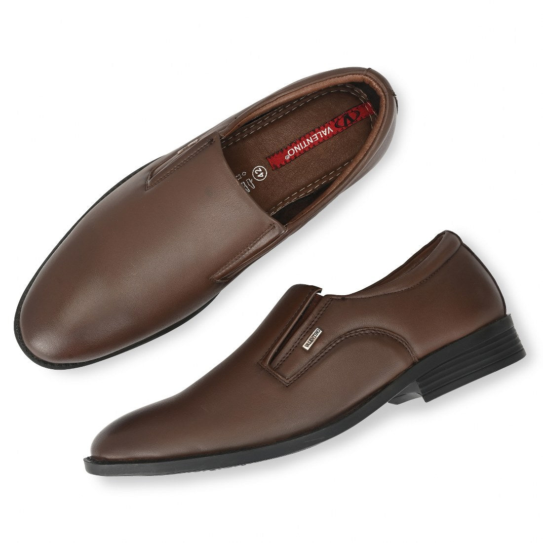 formal brown slip on shoes
