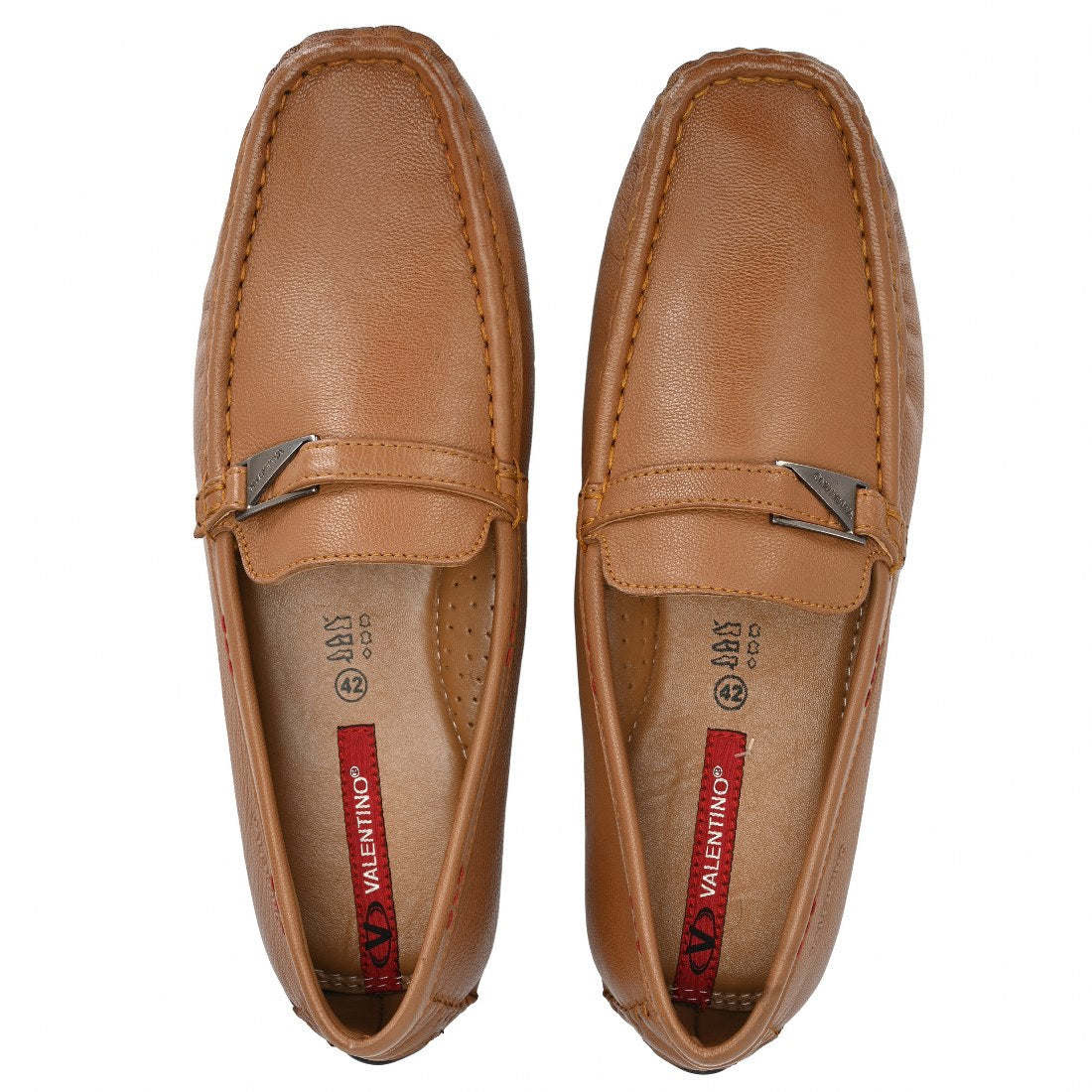 EMPORIO-26 MEN LEATHER TAN CASUAL SLIP ON DRIVING