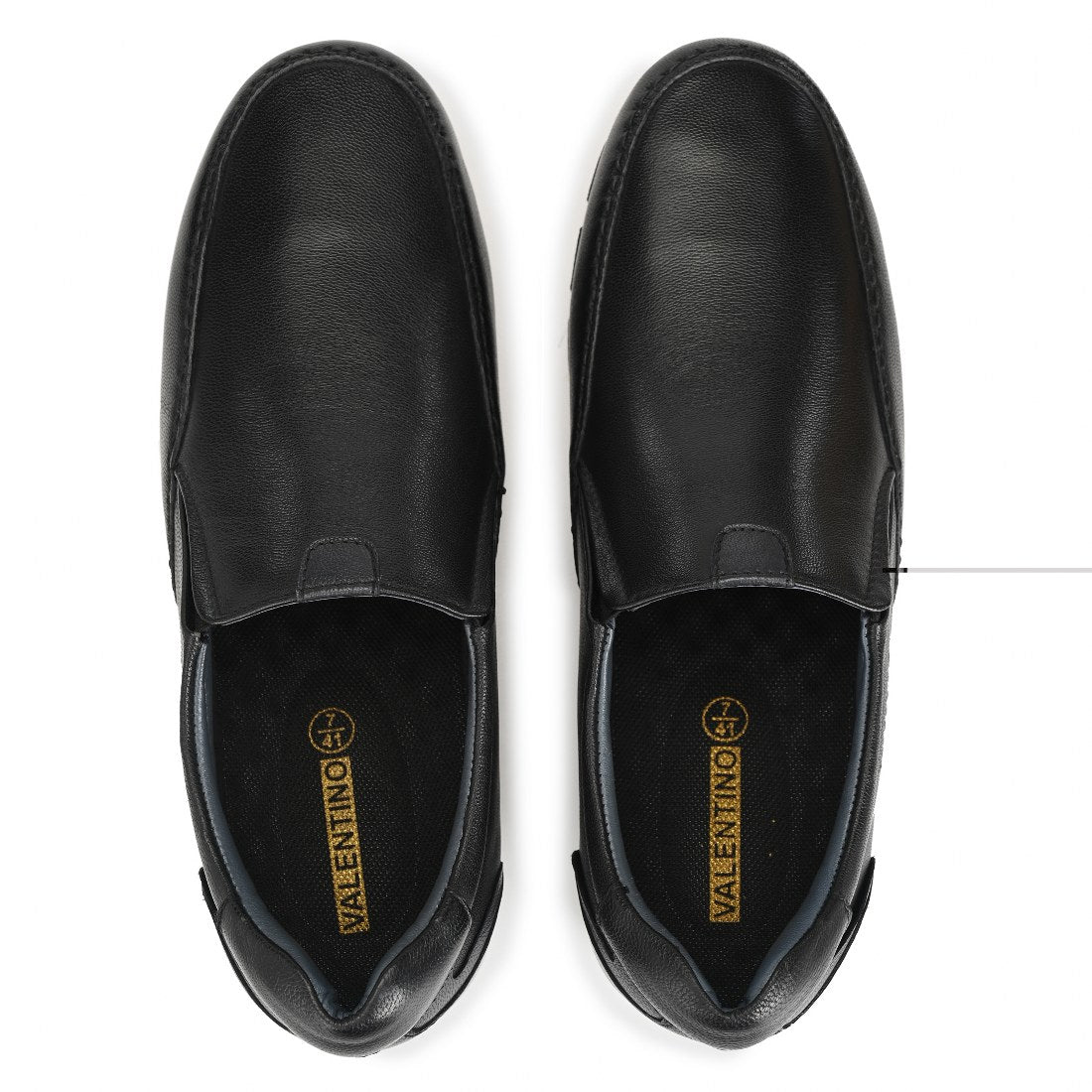 CREATIVE-06 MEN LEATHER BLACK CASUAL SLIP ON MOCCASSINS