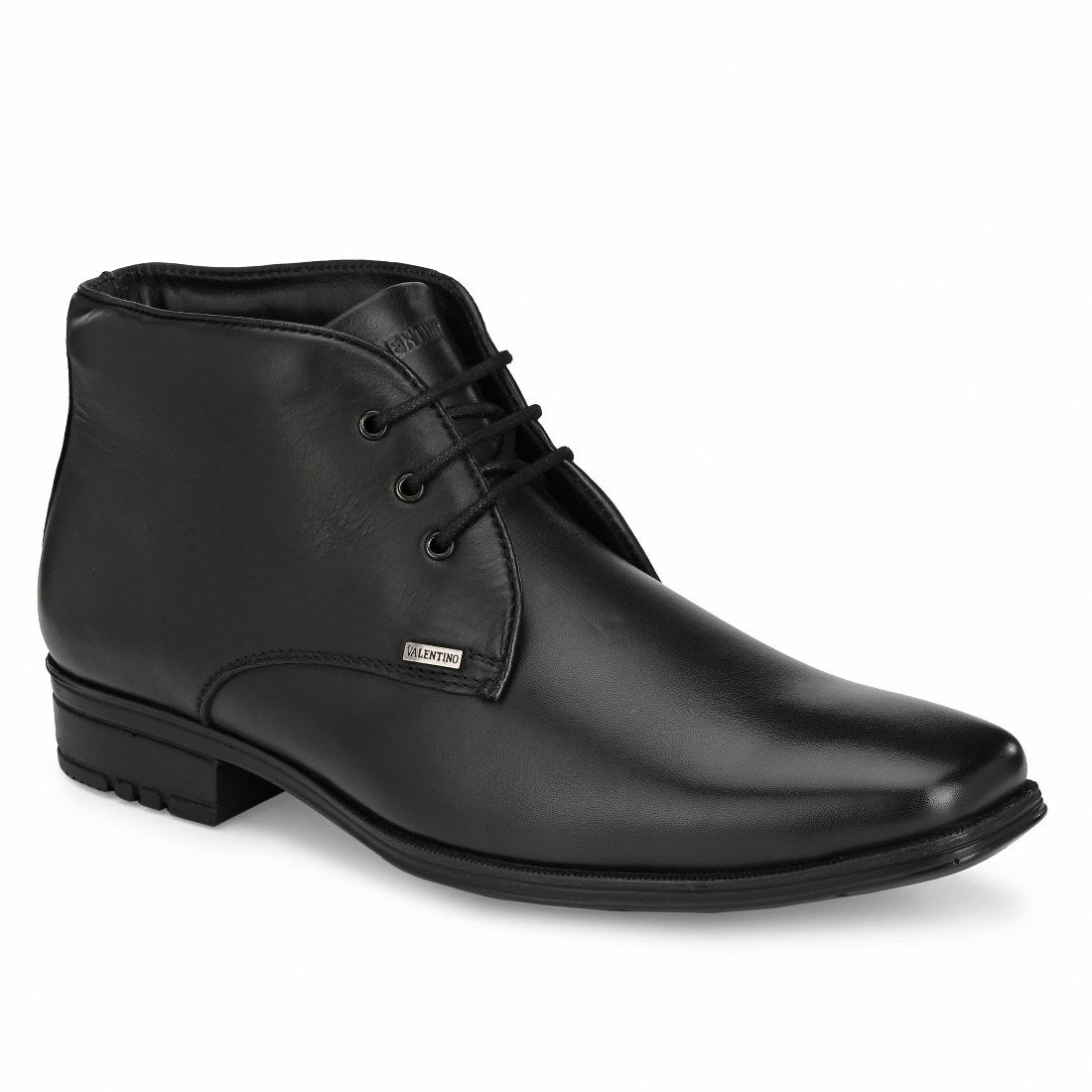 NEWTOP-94B MEN LEATHER BLACK FORMAL BOOT ANKLE DERBY