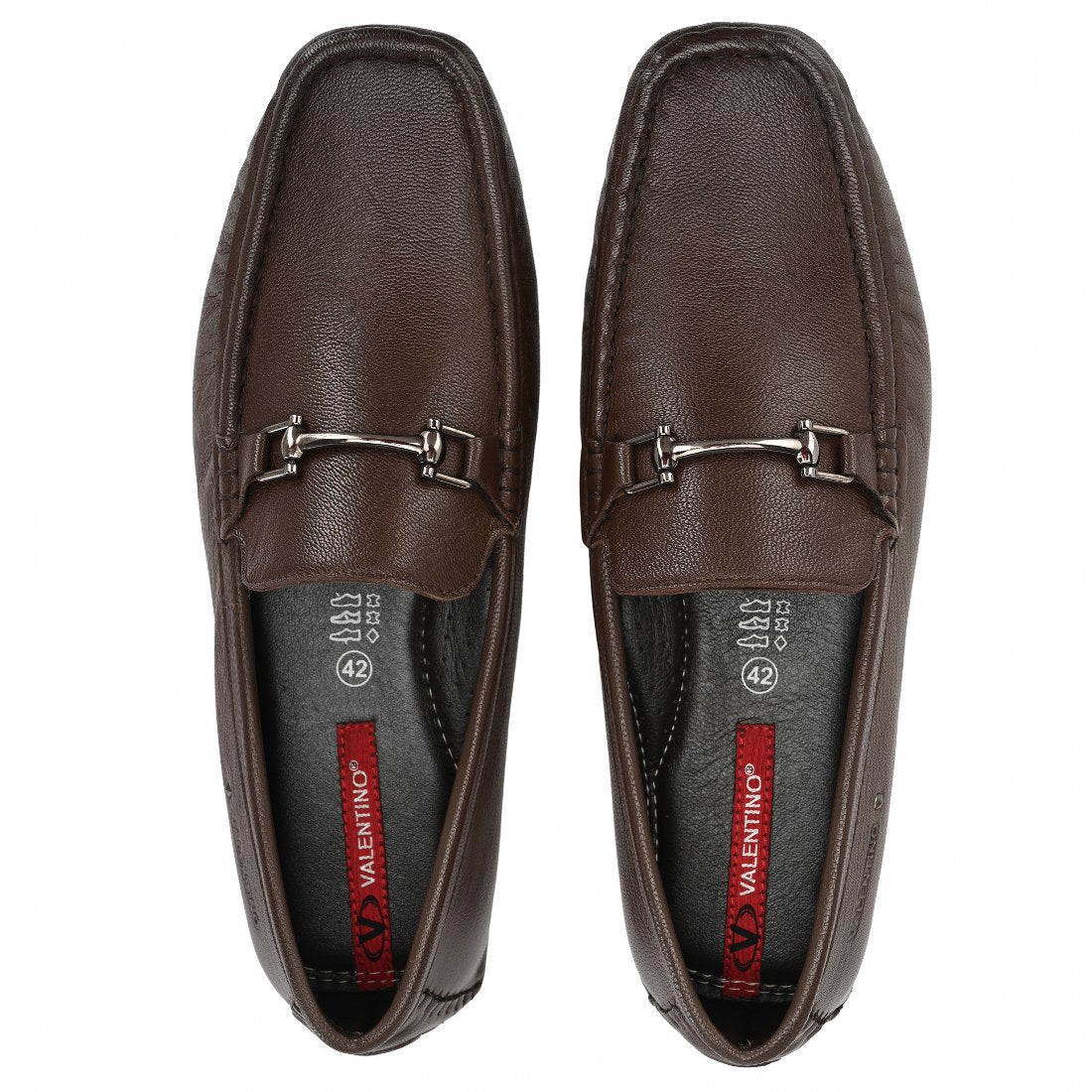EMPORIO-27 MEN LEATHER BROWN-MOCCA CASUAL SLIP ON DRIVING