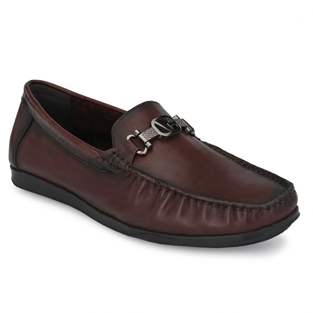 V-CLASS-11 MEN LEATHER BROWN CASUAL SLIP ON LOAFER