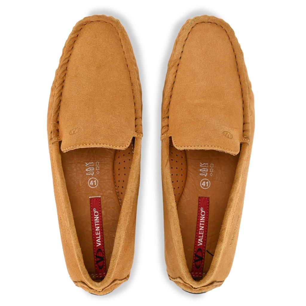 EMPORIO-08 MEN LEATHER TAN CASUAL SLIP ON DRIVING
