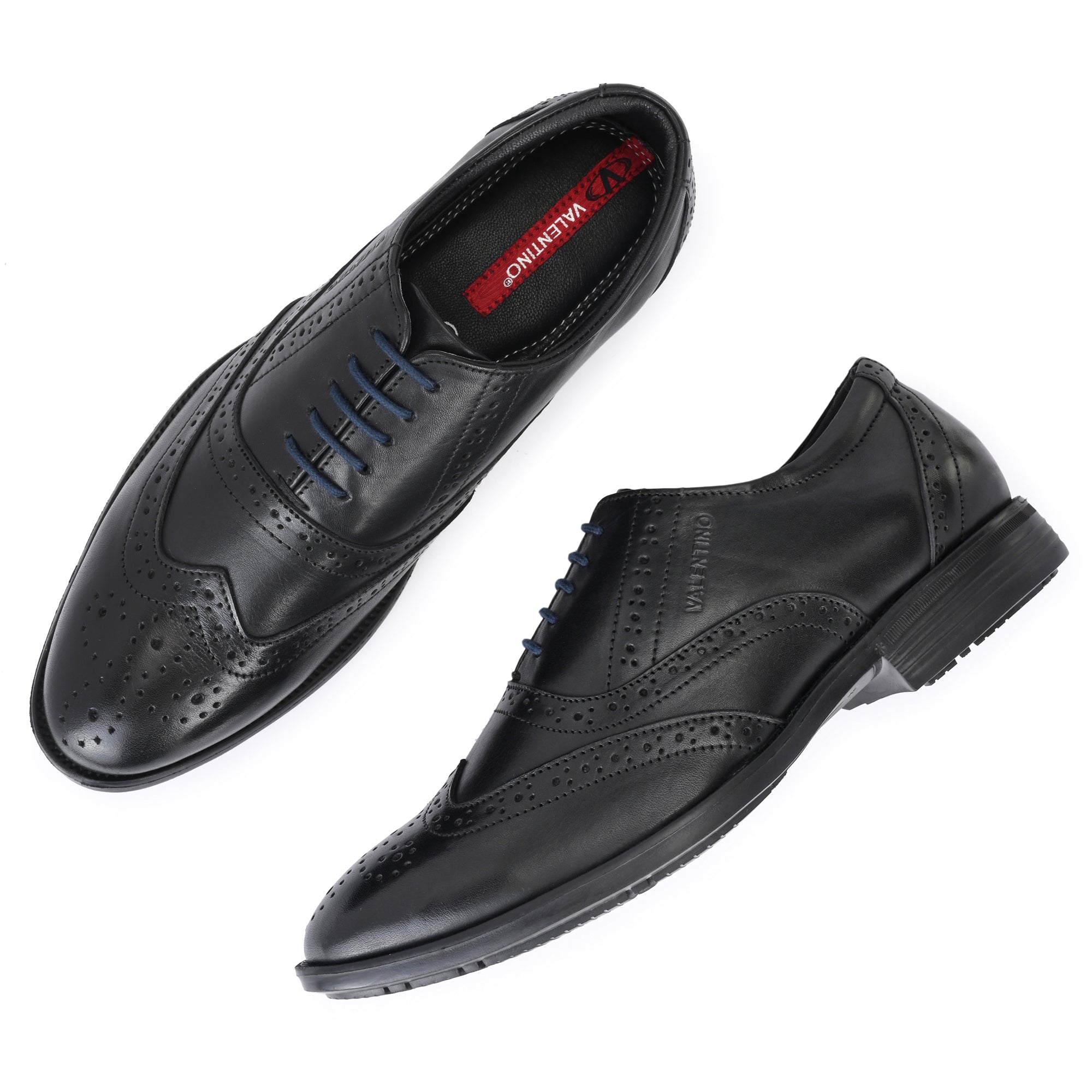 COSMO-70 MEN LEATHER BLACK FORMAL LACE UP DERBY