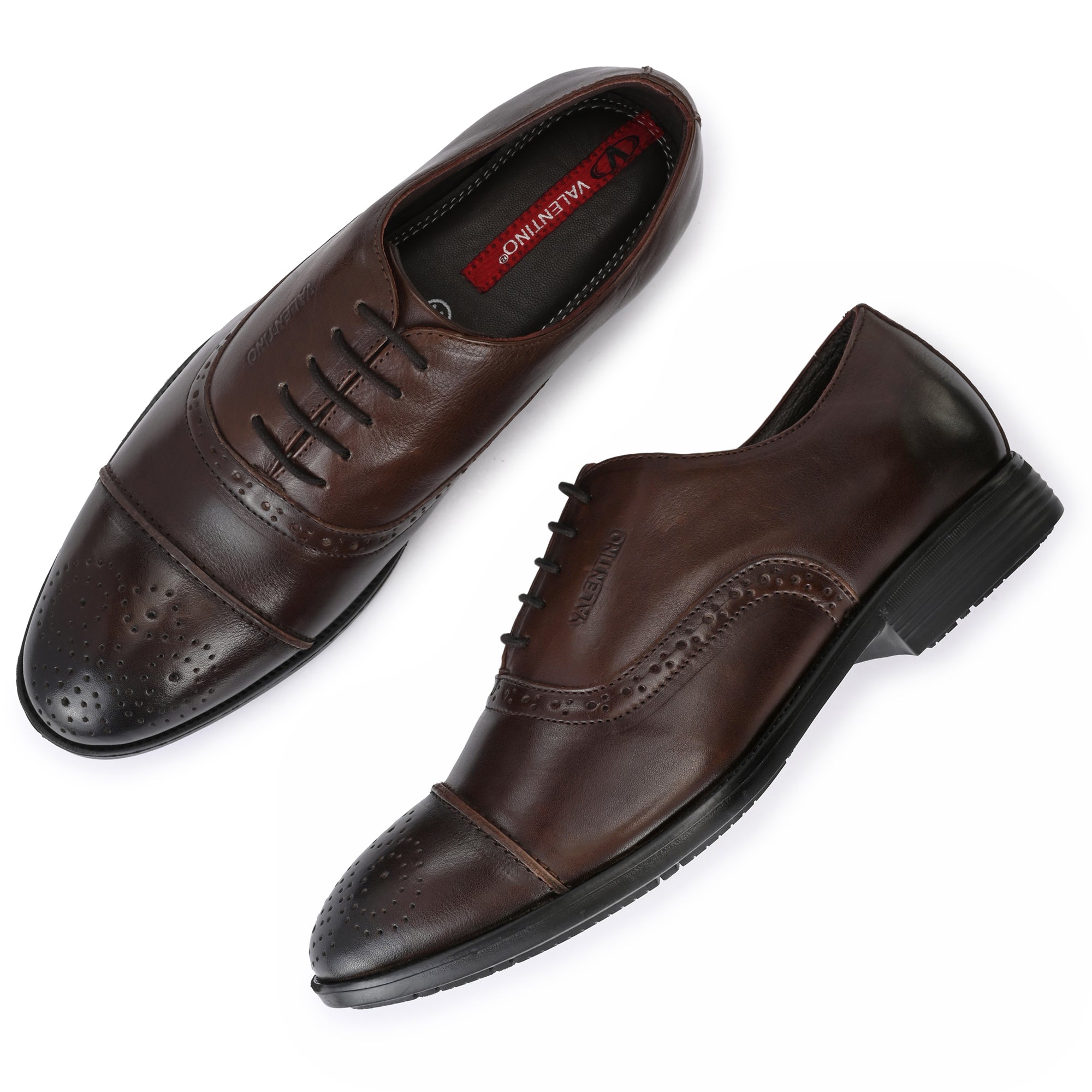 COSMO-65 MEN LEATHER BROWN FORMAL LACE UP DERBY