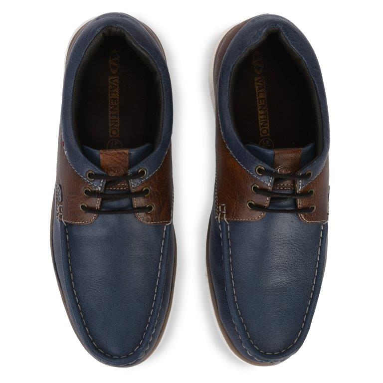 FASCINATE-55 MEN LEATHER BLUE CASUAL LACE UP DERBY