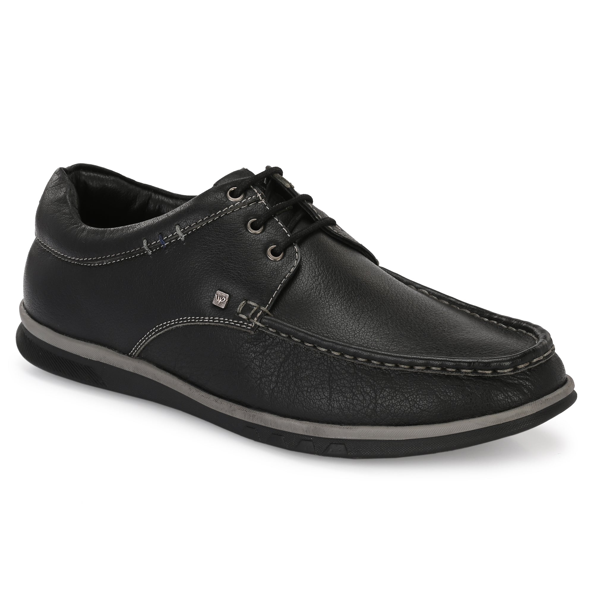 FASCINATE-55 MEN LEATHER BLACK CASUAL LACE UP DERBY