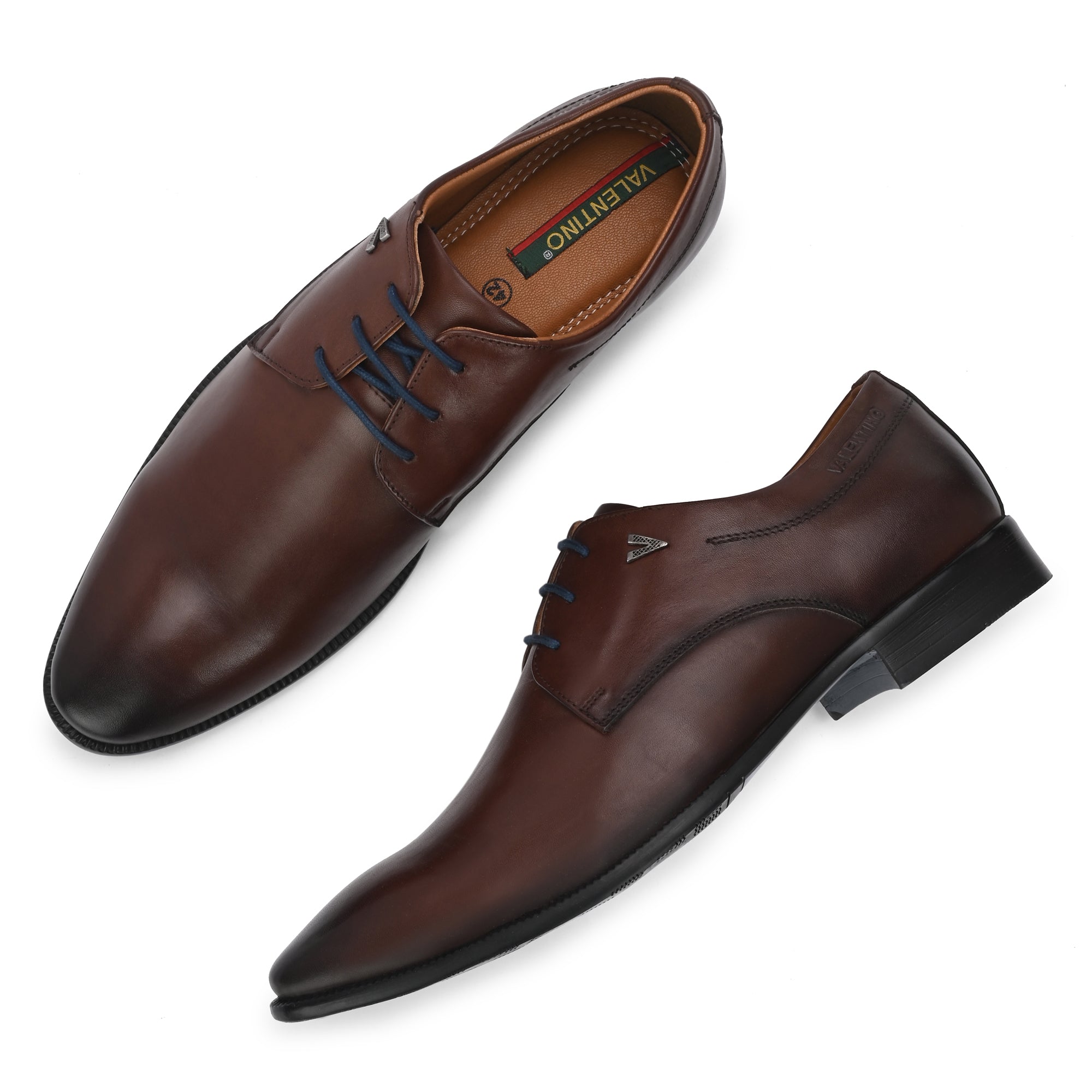 ATTITUDE-51 MEN LEATHER BROWN FORMAL LACE UP DERBY