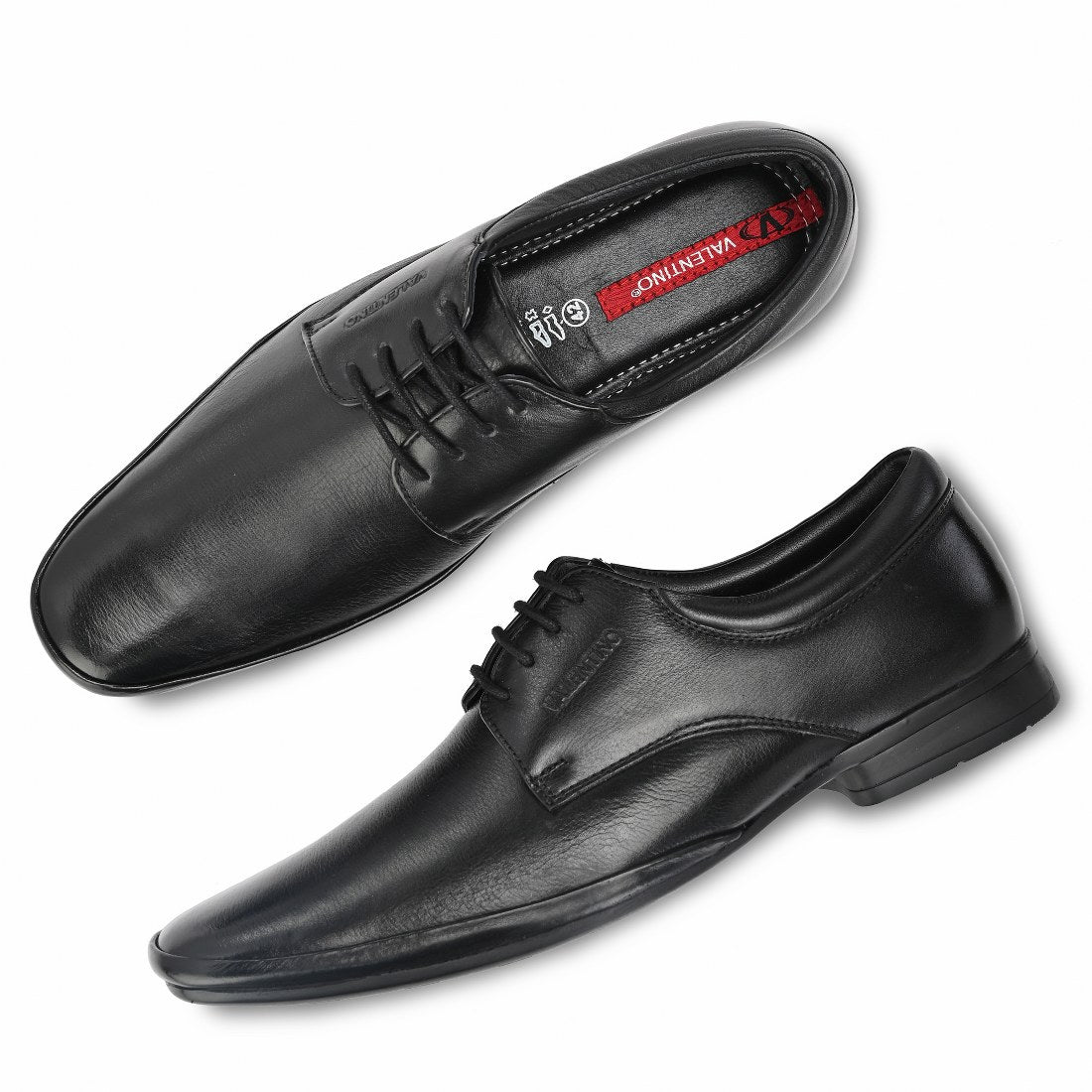 CALIFORNIA-52A MEN LEATHER BLACK FORMAL LACE UP DERBY