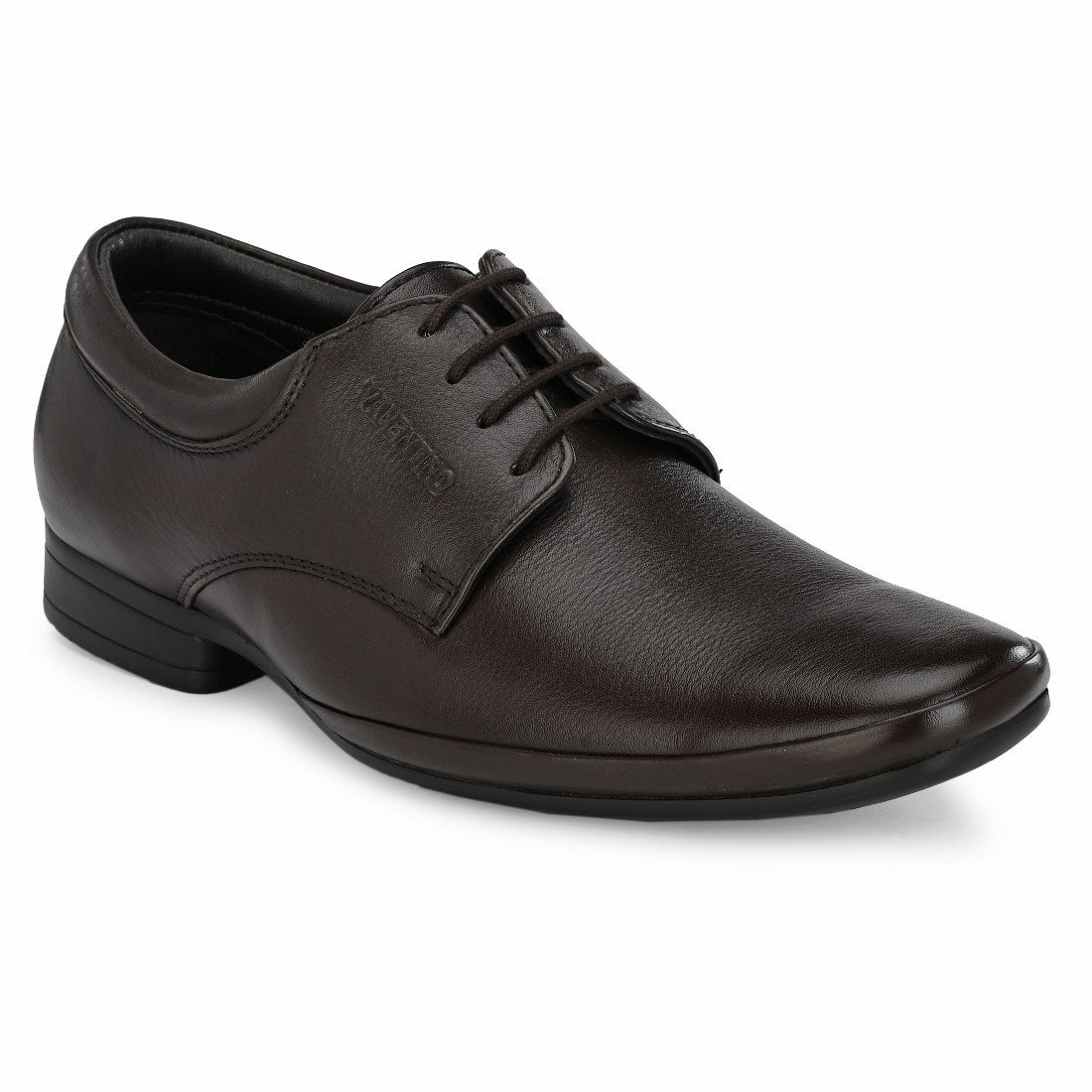 CALIFORNIA-52A MEN LEATHER BROWN FORMAL LACE UP SHOE DERBY STYLE