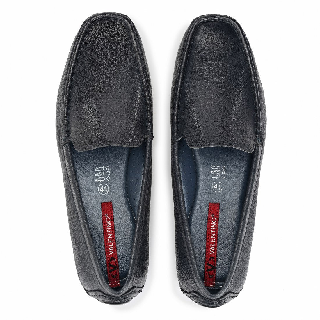 EMPORIO-05 MEN LEATHER BLUE CASUAL SLIP ON DRIVING