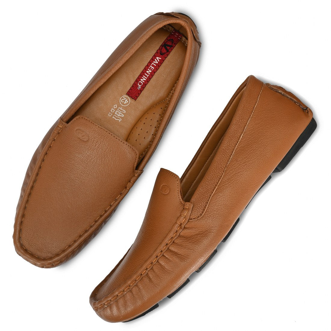 EMPORIO-05 MEN LEATHER TAN CASUAL SLIP ON DRIVING