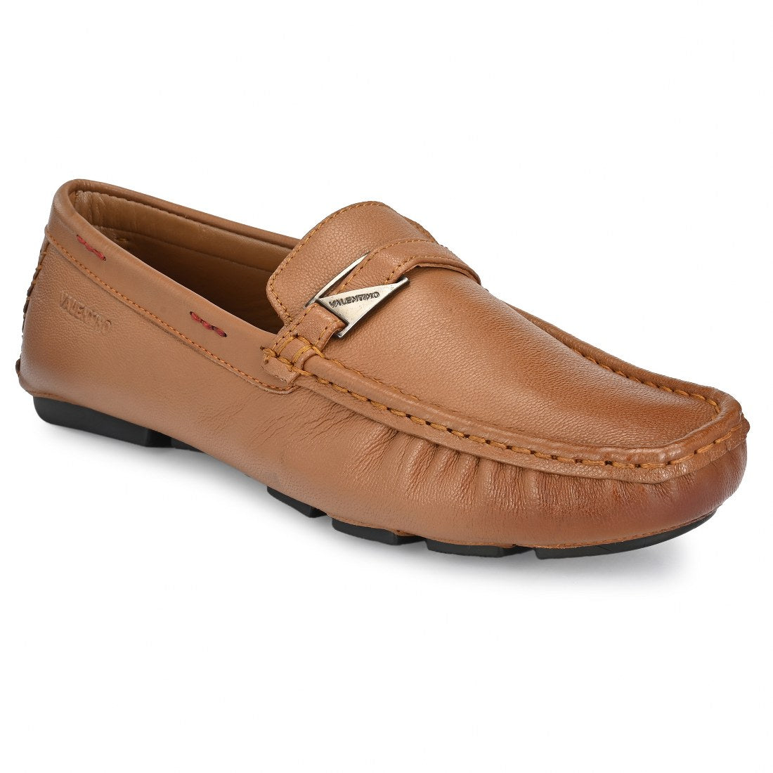 EMPORIO-26 MEN LEATHER TAN CASUAL SLIP ON DRIVING