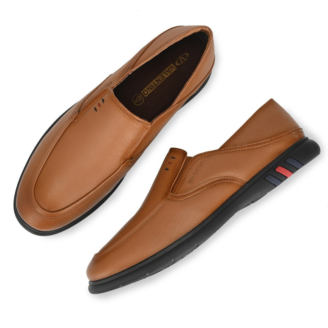 GERMAN-01 MEN LEATHER TAN CASUAL SLIP ON MOCCASSINS