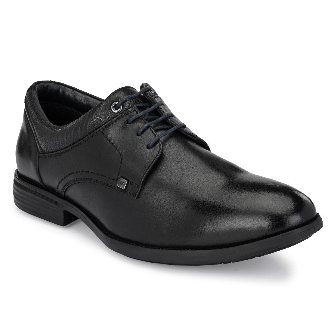 COSMO-55 MEN LEATHER BLACK FORMAL LACE UP DERBY