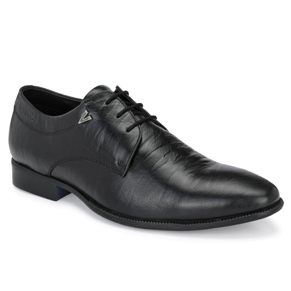 ATTITUDE-50A MEN LEATHER BLACK FORMAL LACE UP DERBY
